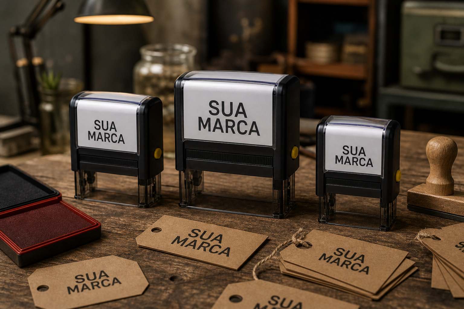 Carimbos personalizados com sua marca